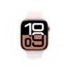 Apple Watch Series 10 46 mm or rose avec bracelet Sport rose tendre - vue 3