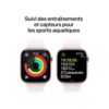 Apple Watch Series 10 46 mm or rose avec bracelet Sport rose tendre - vue 5